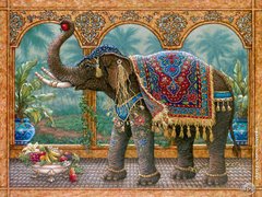 Алмазна вишивка Індійський Слон 50х40 см