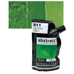 Краска акриловая Sennelier Abstract, Зеленый светлый устойчивый №811, 120 мл, дой-пак