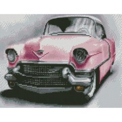 Алмазная мозаика Strateg ПРЕМИУМ Розовое авто 30х40 см HX422