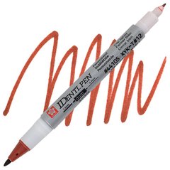 Перманентный маркер Identi Pen, двусторонний, 0,4/1 мм, Коричневый, Sakura