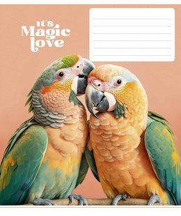 Тетрадь ученическая It's a magic love А5, 12 листов в клетку, вододисперсионная обложка, Star