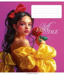 Тетрадь общая Fairytale А5, 48 листов в клетку, вододисперсионная обложка, Школярик