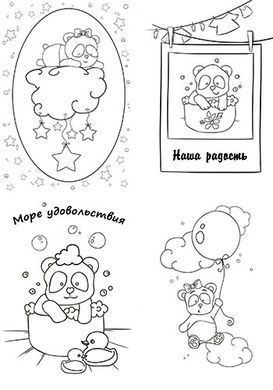 Набор открыток для раскрашивания маркерами My little baby girl, 10х15 см, 8 штук, Fabrika Decoru