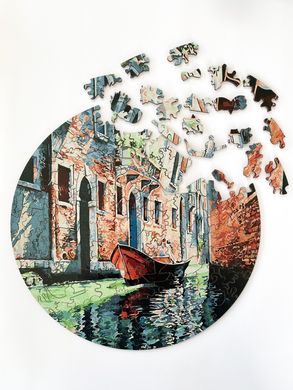 Дерев'яні пазли Гондола на каналі Венеції