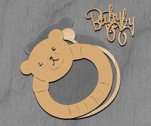 Заготовка для мега шейкера Іграшка Baby, 15х15см, крафт, Fabrika Decoru