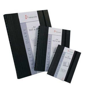 Скетчбук-дневник на спирали Diary А5, 14,8х21 см, 120 г/м&sup2;, 60 листов, черный, Hahnemuhle