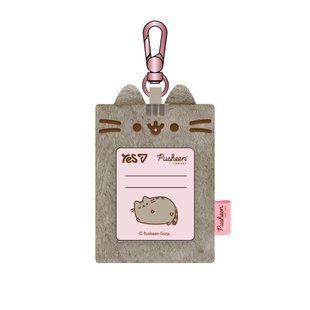 Бейдж без ленты вертикальный, мех, Pusheen Toy, Yes