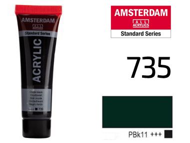 Краска акриловая AMSTERDAM, (735) Оксидный черный, 20 мл, Royal Talens