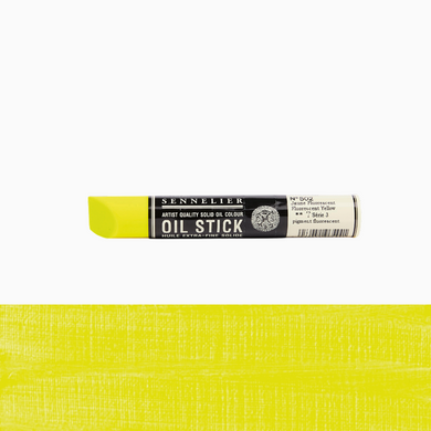 Масляная краска в форме пастели Sennelier Oil Stick, 38 мл, S3, неоновый жёлтый, Neon Yellow