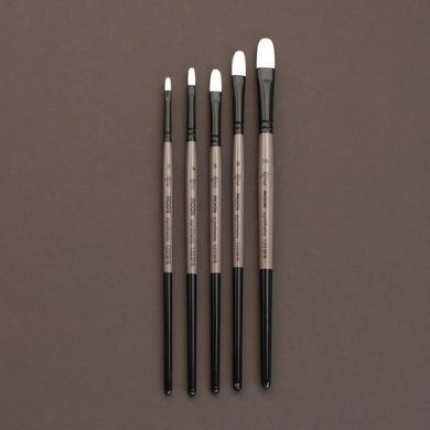 Пензель Moon 1203FR, №16, синтетика, овальна, коротка ручка, Rosa