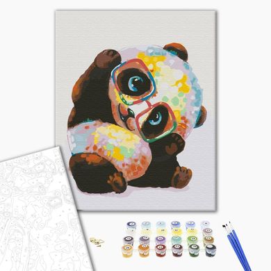 Картина за номерами Райдужна панда, 40х50 см, Brushme