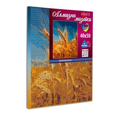 Алмазная мозаика SANTI Золотой колос, 40x50 см, на подрамнике