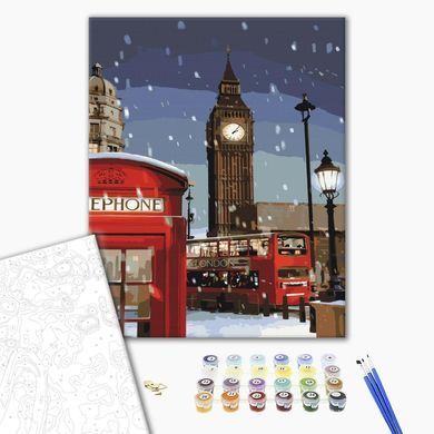 Картина по номерам Зима в Лондоне, 40х50 см, Brushme