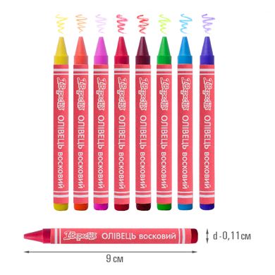 Набір воскових олівців Jumbo, 8 кольорів, 1Вересня