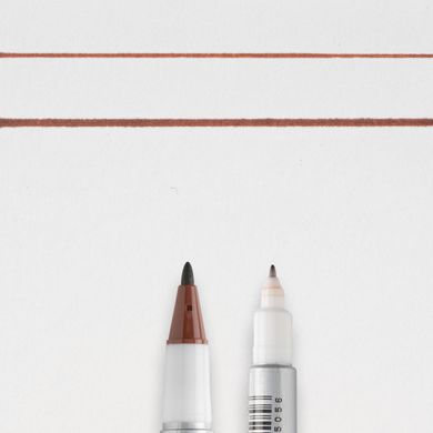 Перманентний маркер Identi Pen, двосторонній, 0,4/1 мм, Коричневий, Sakura