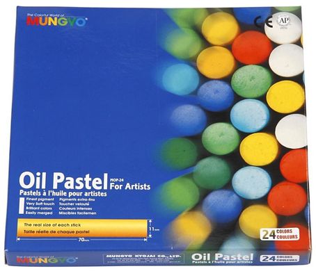 Пастель олійна 24 кольори, MOP-24, MUNGYO