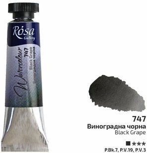 Фарба&nbsp;акварельна,&nbsp;Виноградна чорна,&nbsp;туба, 10 мл,&nbsp;ROSA&nbsp;Gallery