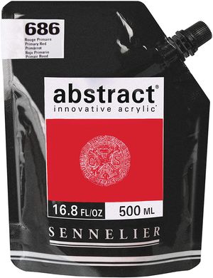 Фарба акрилова Sennelier Abstract, Червоний основний №686, 500 мл, дой-пак