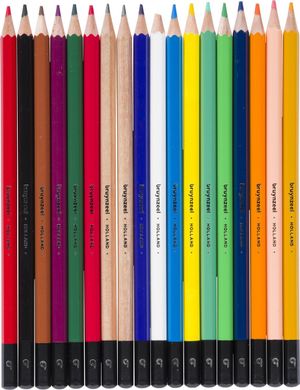 Набір кольорових олівців Темний Teen, 12+6 штук, Bruynzeel