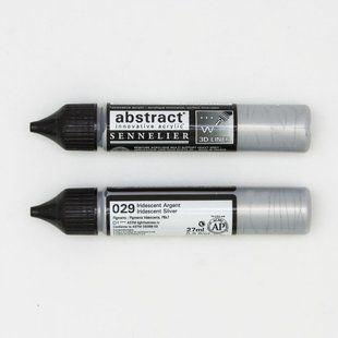 Линер акриловый Abstract 3D, 27 мл, Серебрянный, Sennelier