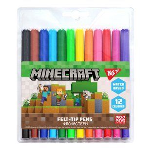 Фломастери, Minecraft, 12 кольорів, Yes