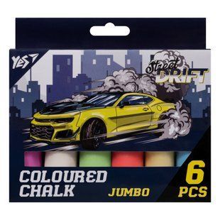 Крейда кольорова Street Drift JUMBO, кругла, 6 штук, Yes