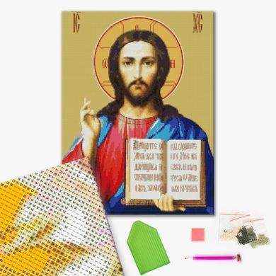 Алмазна мозаїка Ісус Христос, 40x50 см, Brushme
