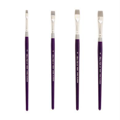 Кисть Silver Brush 8820S Silver Silk 88 Chisel Blender синтетика плоская №4