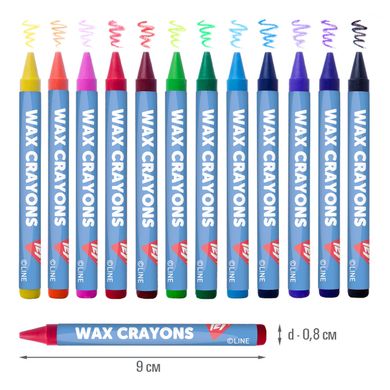 Набір воскових олівців Line Friends, 12 кольорів, YES