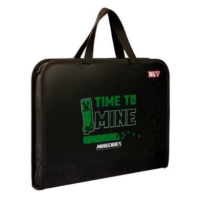Папка-портфель Yes Minecraft Mining FC на молнии с тканевыми ручками