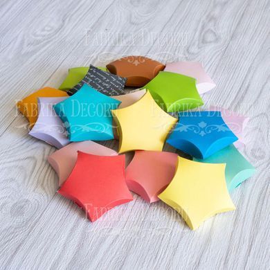 Набір картонних заготовок для пакування подарунків №001, Brown-yellow, 10,5х2 см, 6 штук, Fabrika Decoru