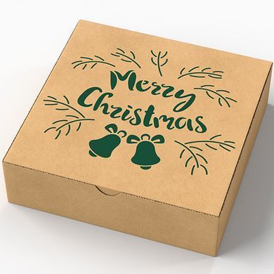 Трафарет многоразовый Merry Christmas с колокольчиками, №236, XL, 21х30 см, Fabrika Decoru