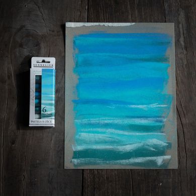 Набор сухой пастели Sennelier серия "A L'écu" Emerald Sea, 6 цветов, 1/2, картон