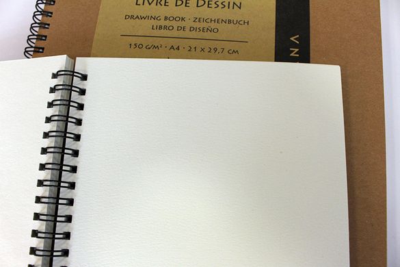 Скетчбук на спіралі Livre de Dessin Lana А4, 21х29,7 см, 150 г/м², 50 аркушів, Hahnemuhle