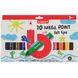 Набір дитячих фломастерів Mega Point, 10 кольорів, широкий стрижень, товстий корпус, Bruynzeel 8712079420918 зображення 1 з 2