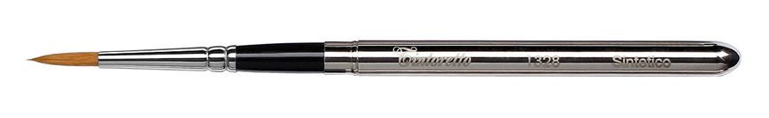 Пензель синтетика імітація колонка Tintoretto 1328, №2, кругла, металева ручка