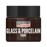 Фарба акрилова Glass & Porcelain, на водній основі, коричнева, 30 мл, Pentart