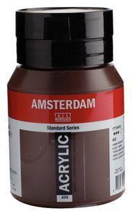 Краска акриловая AMSTERDAM, (409) Умбра жженая, 500 мл, Royal Talens