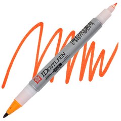 Перманентний маркер Identi Pen, двосторонній, 0,4/1 мм, Оранжевий, Sakura