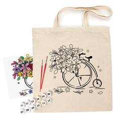 Набір екосумка-розмальовка Квітковий велосипед, ROSA Talent