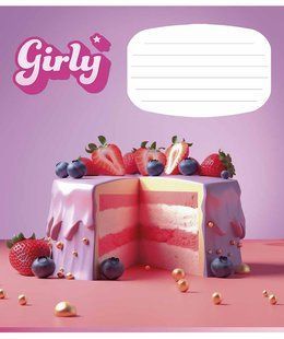 Тетрадь ученическая Girly А5, 12 листов в клетку, вододисперсионная обложка, Star