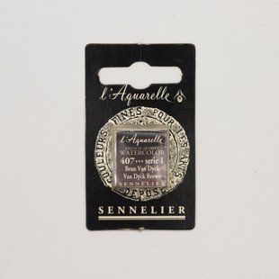 Акварельная краска Sennelier, полукювета, S1, коричневый Ван Дейка