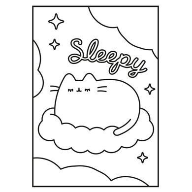 Раскраска Pusheen с наклейками и заданиями, А4, 12 страниц, Yes