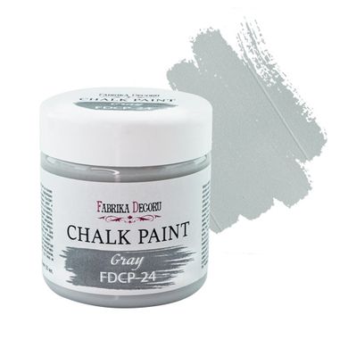 Меловая краска Chalk paint Серая, 150 мл, Fabrika Decoru