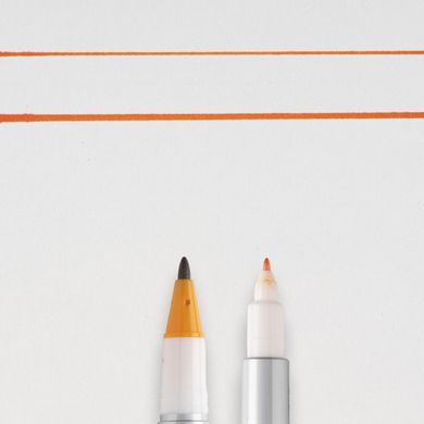 Перманентный маркер Identi Pen, двусторонний, 0,4/1 мм, Оранжевый, Sakura