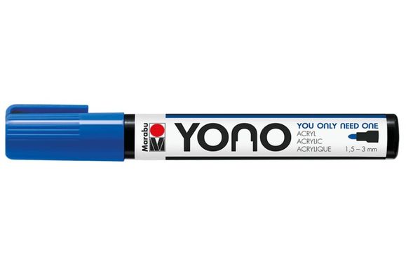 Акриловий маркер YONO, Блакитний темний 053, 1,5-3 мм, Marabu
