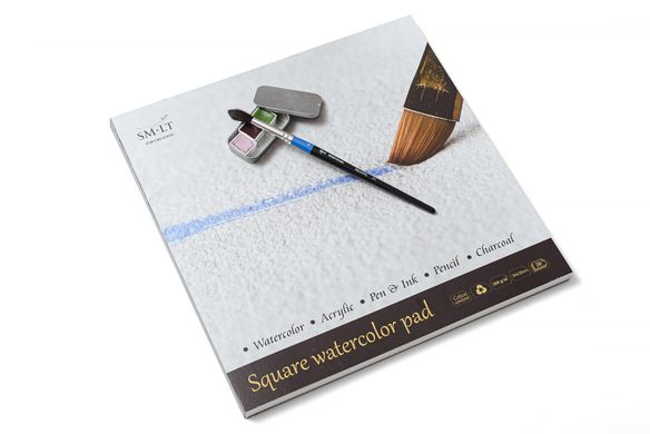 Альбом-склейка для акварелі Square, 30х30 см, 260 г/м2, 20 аркушів, Smiltainis
