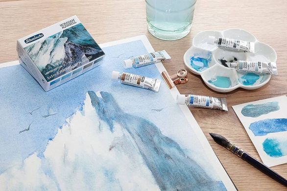 Набір акварельних фарб Schmincke Horadam Aquarell Glacier супергрануляція, 5х5 мл