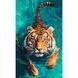 Картина за номерами SANTI Тигр у воді, 30x50 см 4823091925344 зображення 1 з 3