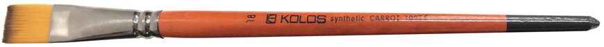 Пензель Carrot 1097F, №18, синтетика, плоский, KOLOS